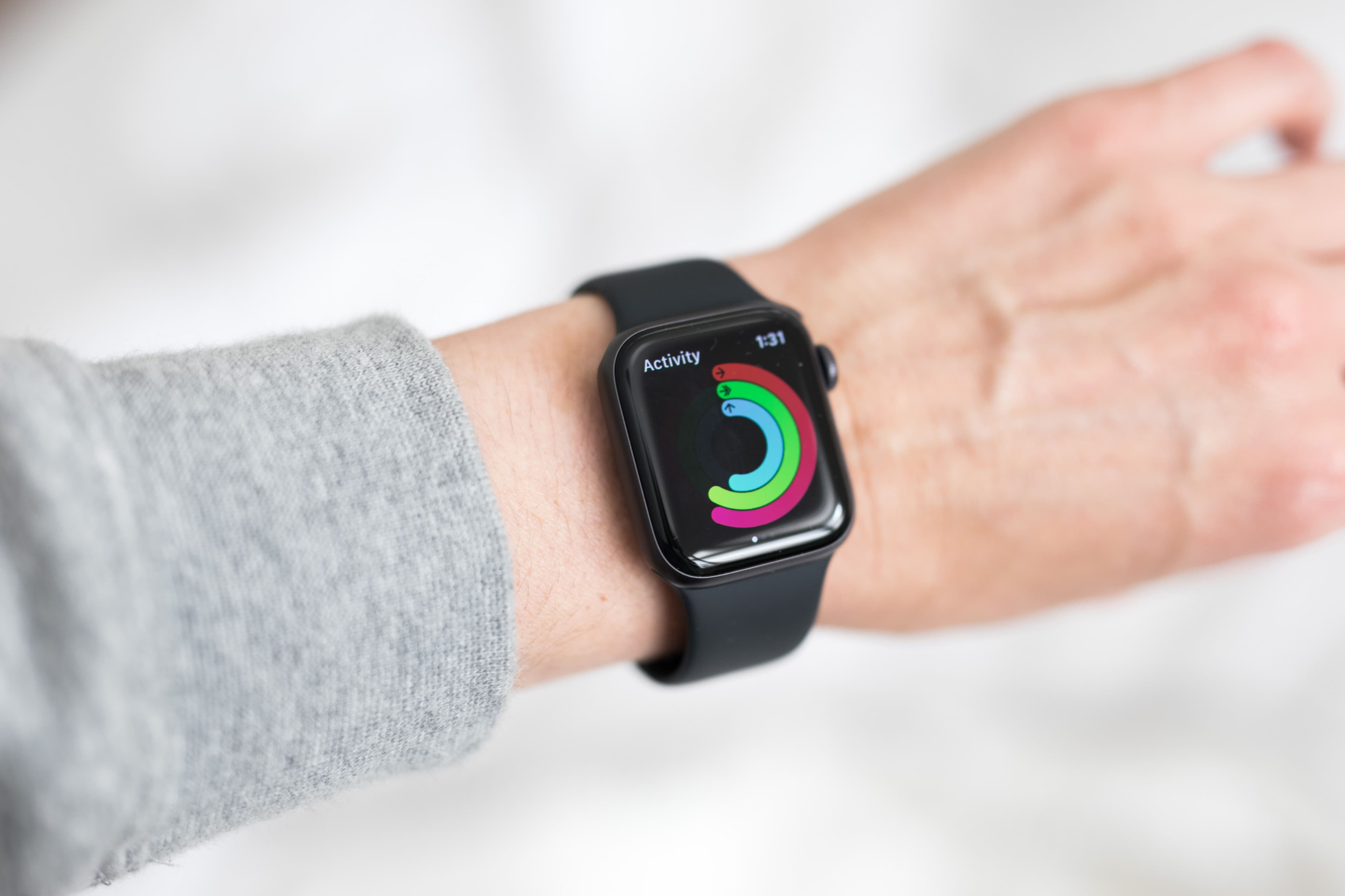 Apple Watch displaying health metrics related to hypertension detection
